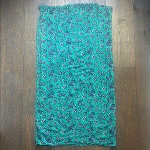 J. Crew Factory Green and Blue Scarf Wrap